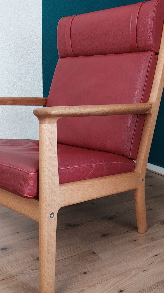 Image 1 of Fauteuil lounge à dossier haut Hans Wegner GE 265 pour Getama.