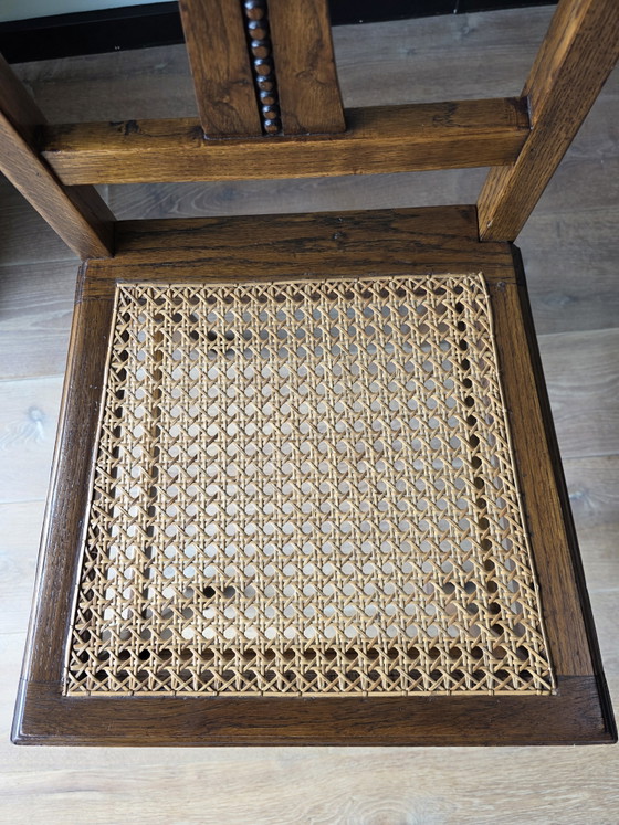 Image 1 of Antieke eiken stoelen Art Deco / Amsterdamse School jaren 20/30