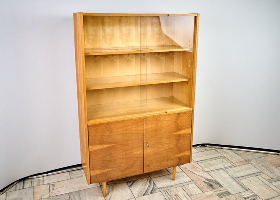 Image 1 of Bibliothèque en bois vintage, années 1960, Tchécoslovaquie