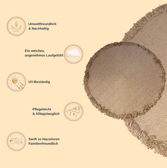 Image 1 of Rond vloerkleed in boho-stijl 120x120 - Mavaux