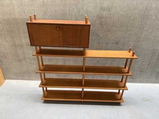 Armario de teca W. Lutjens para Den Boer Gouda, década de 1960