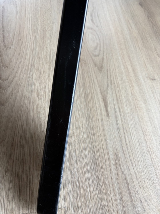 Image 1 of Round marble dining table Ø130 cm – black – design X-leg