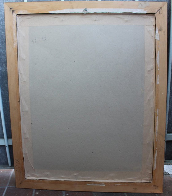 Image 1 of Vintage Cubist Female Portrait Picassso BLue Period