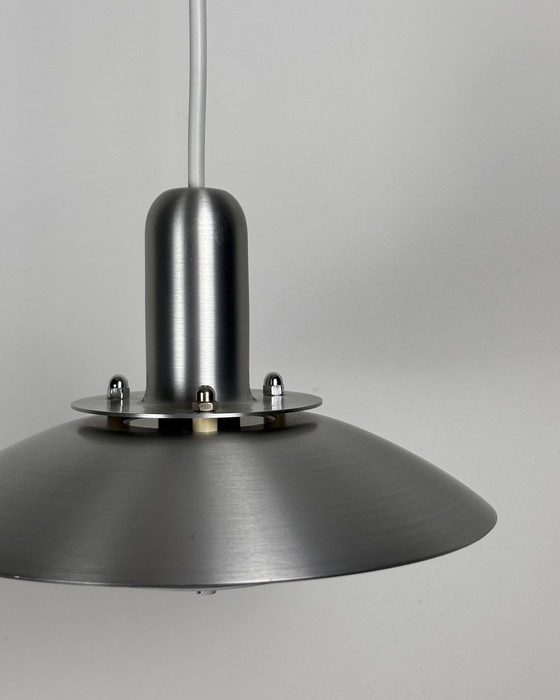Image 1 of Vintage Pendant Lamp, Luna by Jeka, Denmark, 1980s, Metal Lamp, Mid Century, Space Age, UFO Design, 1980s, Scandinavian, Sputnik