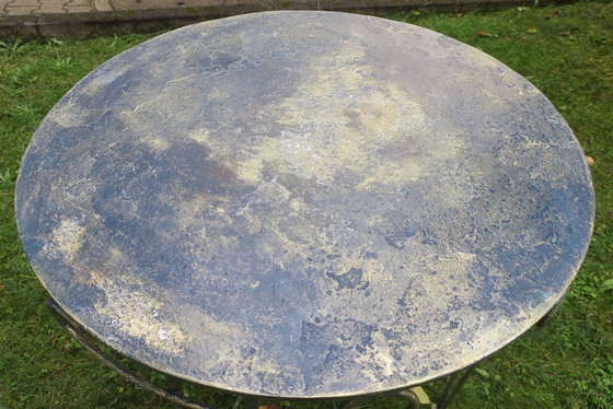Image 1 of Mid Century Painted Iron Patio or Garden Table, 1960s