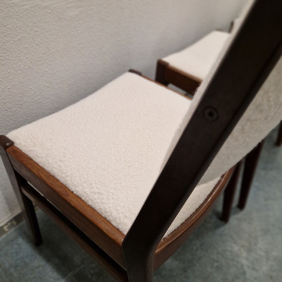 Image 1 of Set di 4 sedie danesi vintage rivestite di recente