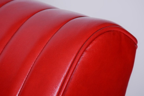 Coppia di poltrone Bauhaus restaurate, di Hynek Gottwald, in pelle, ceche, anni '30. – Leather, Metal (photo 16 of 17)