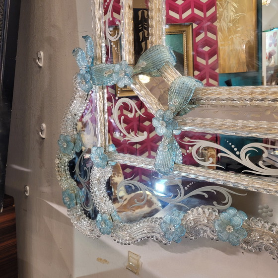 Image 1 of Espejo En Cristal De Murano, Grabado Al Ácido, Ongaro E Fuga, S. XX – Italia