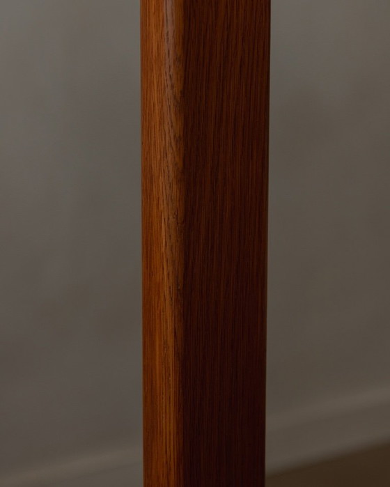 Image 1 of Lampada da terra vintage in legno di Bony Design | Paralume in tessuto | Design olandese | Anni '70-'80