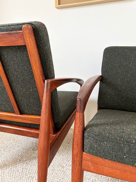 Image 1 of Pair of Kai Kristiansen Paperknife armchairs, 1950s