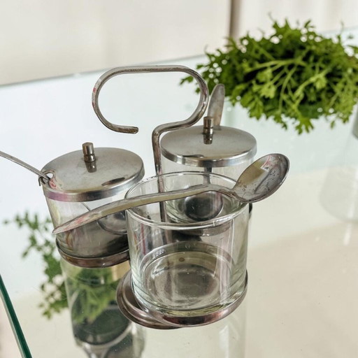 Set di porta condimenti girevoli in acciaio inossidabile stile Mid-Century Modern – tafelaccessoires (photo 2 of 9)