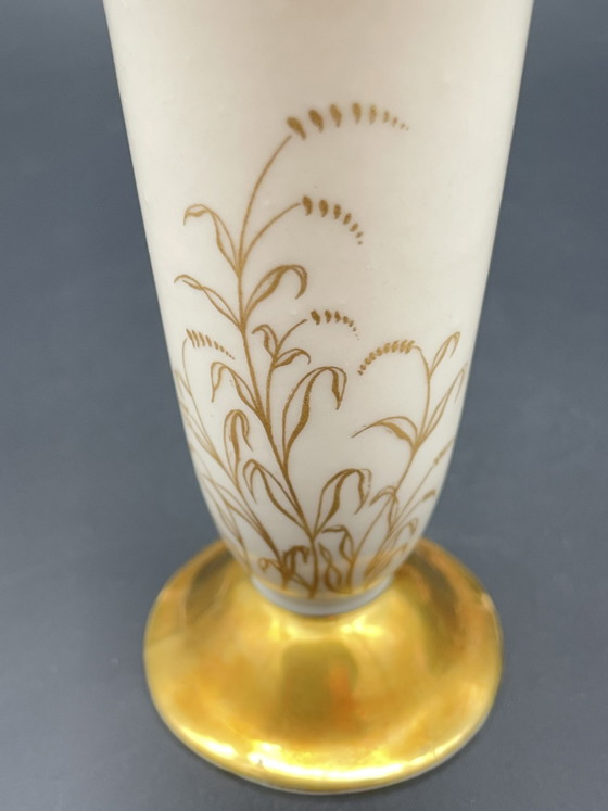 Kerafina Bavaria Vaso in Porcellana con Decoro Dorato, Vintage – Vasi, Porcelain (photo 5 of 7)