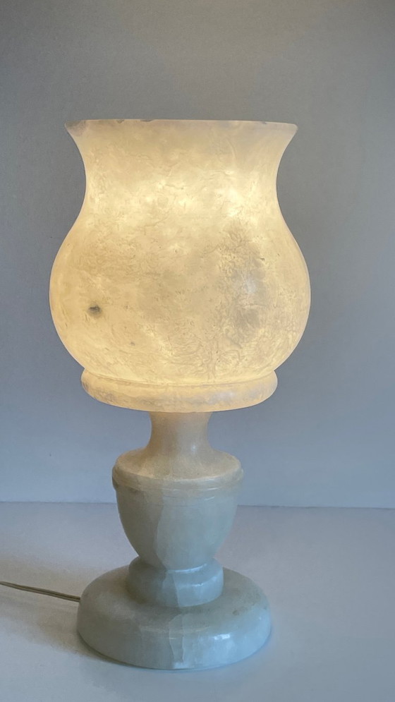 Tulip Lamp 1970s Alabaster Stone – Table lamps (photo 9 of 10)