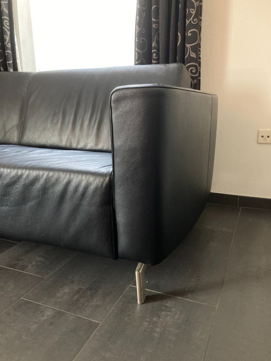 Image 1 of Canapé en cuir noir de la marque Topform