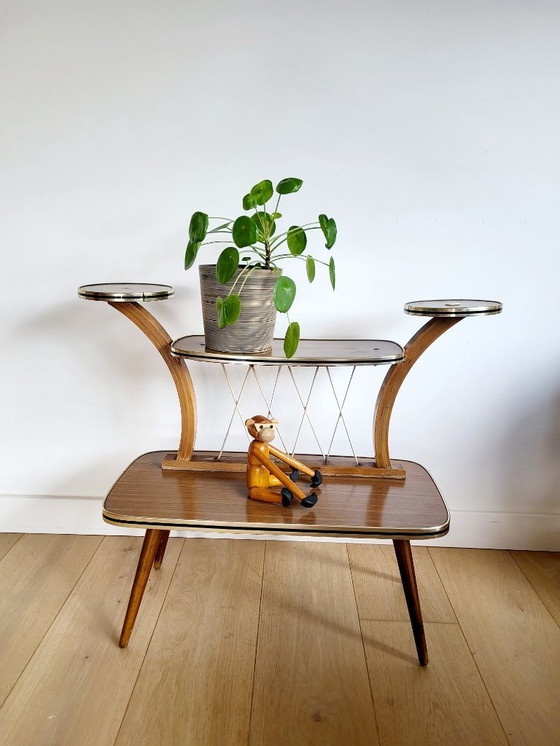 Image 1 of Portapiante o tavolo vintage con 4 ripiani, anni '60