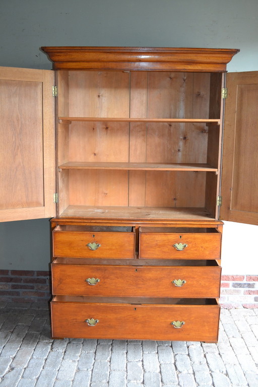 Antique oak wooden cabinet.