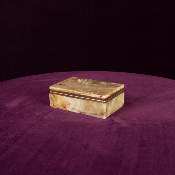 Groene Onyx en Messing Doos met Deksel, Italië 1970 – Decoratieve objecten, Marble, Italian Design (photo 4 of 18)