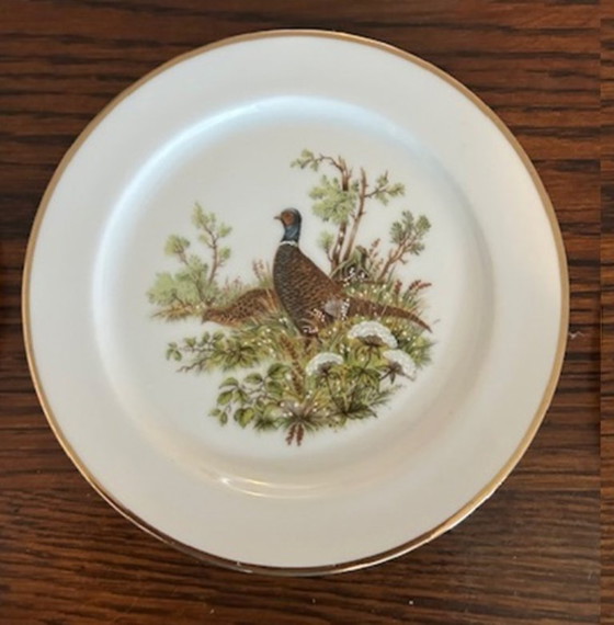 Image 1 of 6 assiettes à thème de chasse Crown Staffordshire