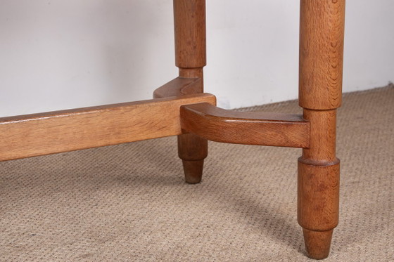 Image 1 of Très grande table de repas extensible, 320 cm, en chêne par Guillerme et Chambron pour Votre Maison 1960.