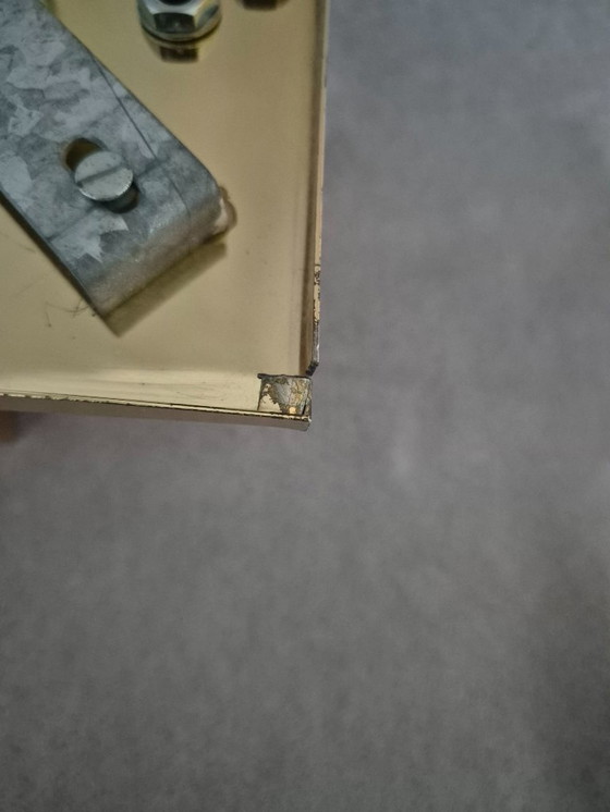 Image 1 of Applique murale Honsel vintage années 1980 – Métal doré, diffuseurs en verre, 2×E14