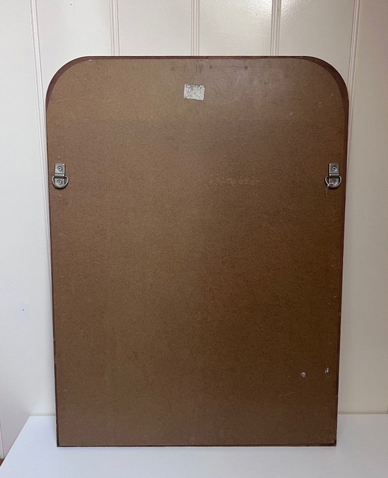 Image 1 of Houten regency facet spiegel met marmer patroon 