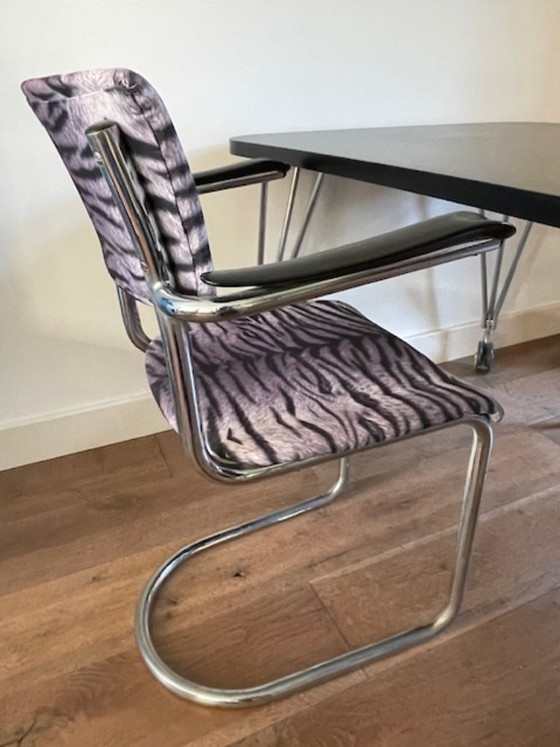 Image 1 of 4 vintage De Wit brothers tubular frame chairs