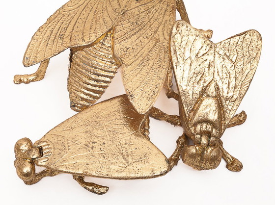 Set of 3 gilded ashtrays – Decorative Objects, Metal, Gold (photo 5 of 6)