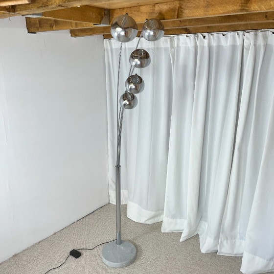Image 1 of Arc floor lamp with tree-shaped base and 5 lights, AGEMOB, 2000s, MCM style