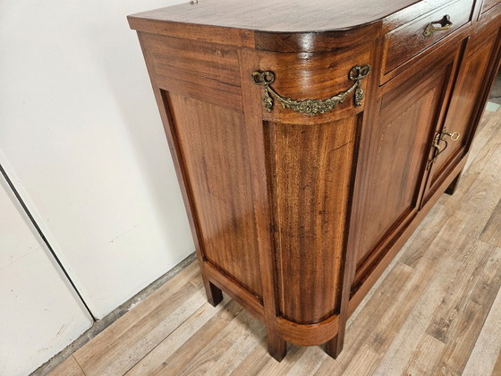 Image 1 of Early 20th century Art Nouveau sideboard with brass decorations