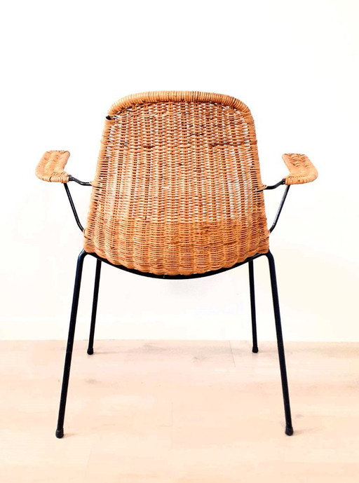 Gian Franco Legler - Serie Basket – eetkamerstoelen, Rattan (photo 2 of 9)