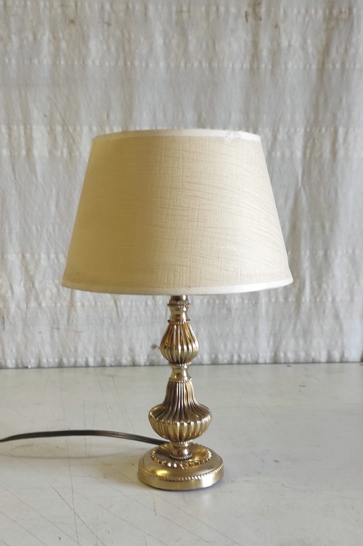 Table lamp in gilded brass - mid-20th century
