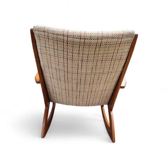 Image 1 of Boomerang schommelstoel model 87 Søren Jensen v. Tønder Møbelwærk ​​Deens midden eeuw