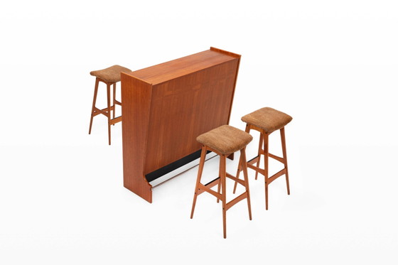 Mueble Bar SK661 y Taburetes de Bar de Johannes Andersen para Skaaning & Son años 60 – Andersen (Johannes) (photo 23 of 23)