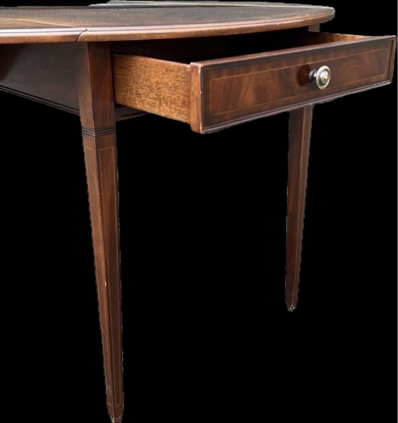 Tavolo Heldense Mahony con alette 110 cm, Tavoli da pranzo, Legno, Marrone (foto 2 di 7)