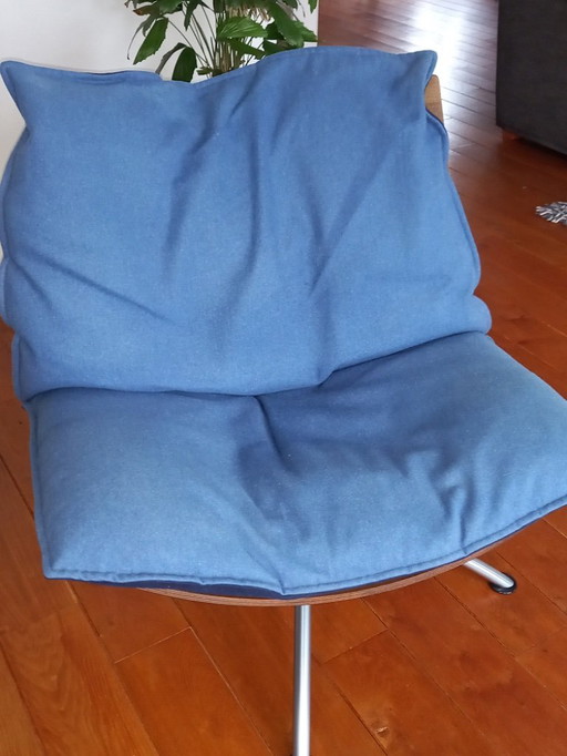 Lounge chair with footstool by Tom Stepp