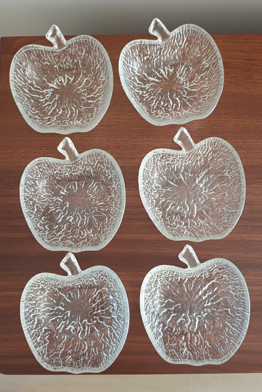 Plateau à pommes en verre CoVetro italien vintage | 1970