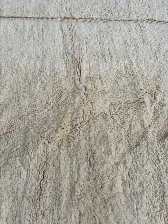Image 1 of LUXURIOUS CUSTOM RUG, 300X300cm Moroccan Berber Rug, Unique White & Gray Rug, Handmade Geometric Carpet,