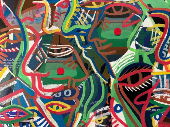 Image 1 of Thomas van der Linden - Mixed media collage on canvas