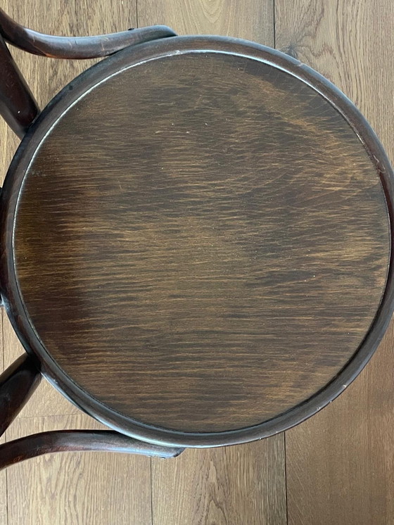 Image 1 of Set di 3 sedie da caffè Thonet originali con sgabello abbinato