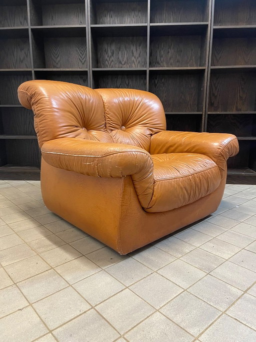 Fauteuil lounge vintage italien des années 1980 de PelleRossi