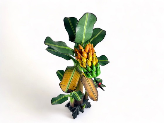 Image 1 of Pianta di banane in legno botanico vintage