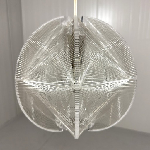 Lampada a sospensione in plexiglas di Paul Secon per Sompex