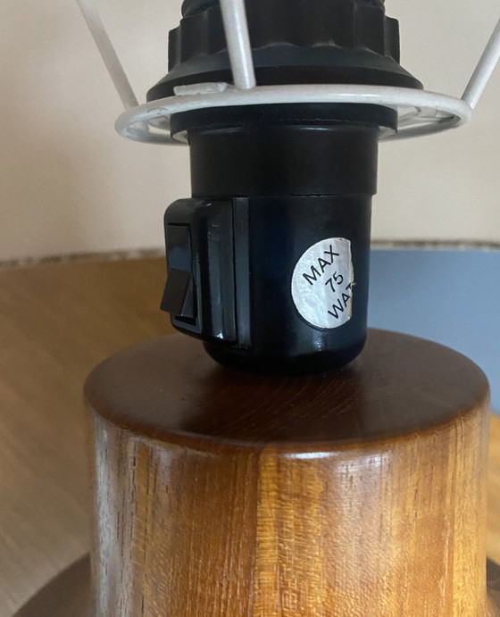 Image 1 of Teak table lamp by Kirk Copenhagen Denmark 1970s