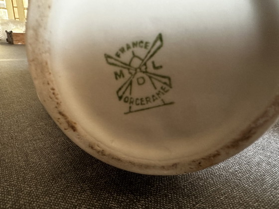 Image 1 of Moulin des Loups Orcerame France Art-Déco Ceramic coffee maker - Gold edging