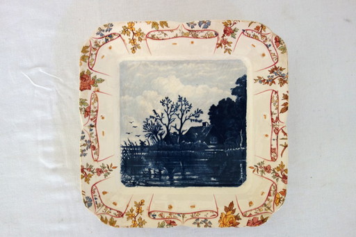 Antique decorative plate Sarreguemines