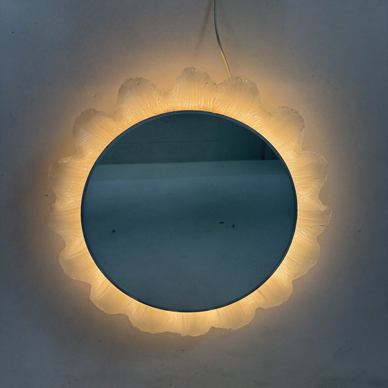 Image 1 of Vintage Lucite wall mirror with backlight , 1970’s , Germany