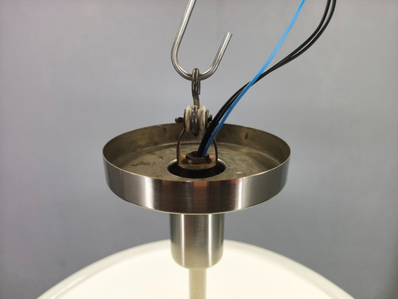 Image 1 of Bauhaus Indirect Ceiling Light, Nickel, Czechoslovakia 1930s