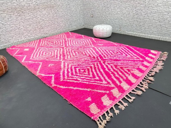 Tapis Rose Bérbere Fait Main Traditionnelle 250cmx150cm – Tappeti, Cotton (photo 3 of 9)