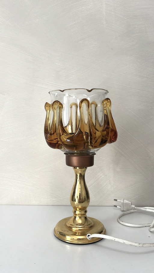 Mazzega Murano glazen lamp uit de jaren 70