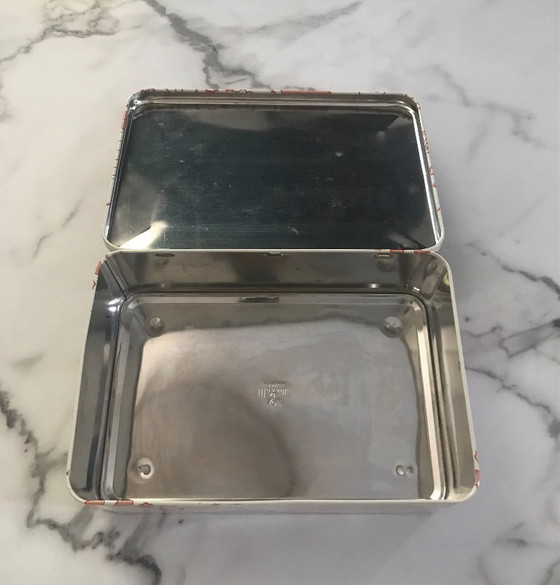 Image 1 of Scatola in metallo con decorazione naif Massilly Francia